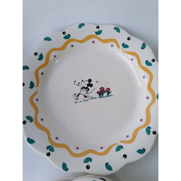 Pflatzgraff Mickey & Co Salad Dessert Plates Set of4 Minnie Donald Goofy Mickey - Picture 3 of 5